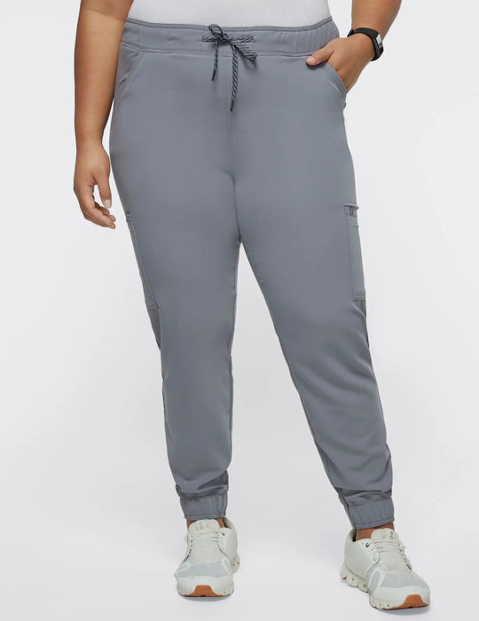 Jaanuu Scrubs Women's Mesh-Enhanced Scrub Jogger Gray | scrub-supply.com
