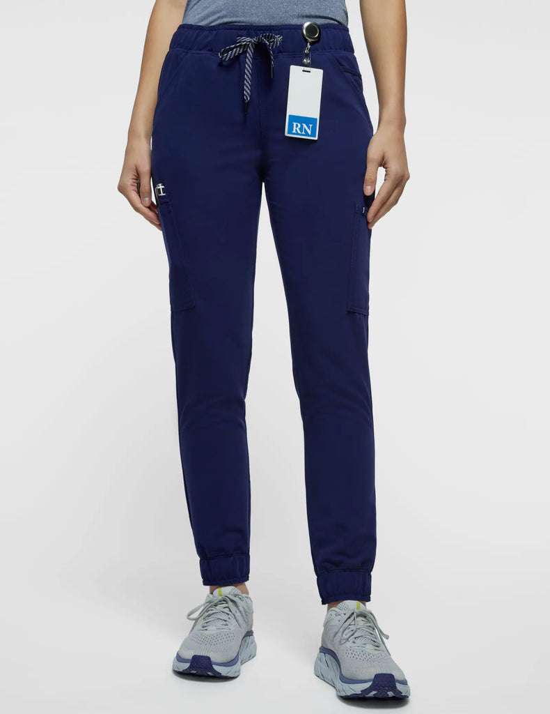 Jaanuu Scrubs Women's Mesh-Enhanced Scrub Jogger Navy | scrub-supply.com