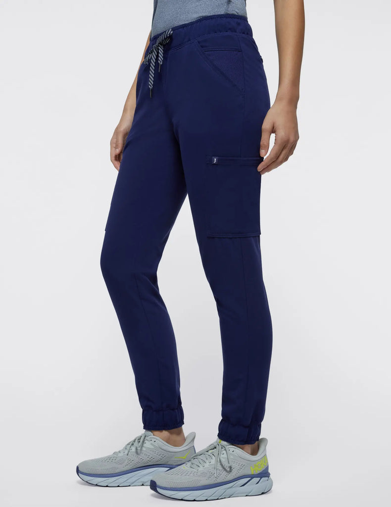 Jaanuu Scrubs Women's Mesh-Enhanced Scrub Jogger Navy | scrub-supply.com