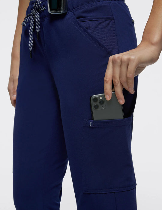 Jaanuu Scrubs Women's Mesh-Enhanced Scrub Jogger Navy | scrub-supply.com