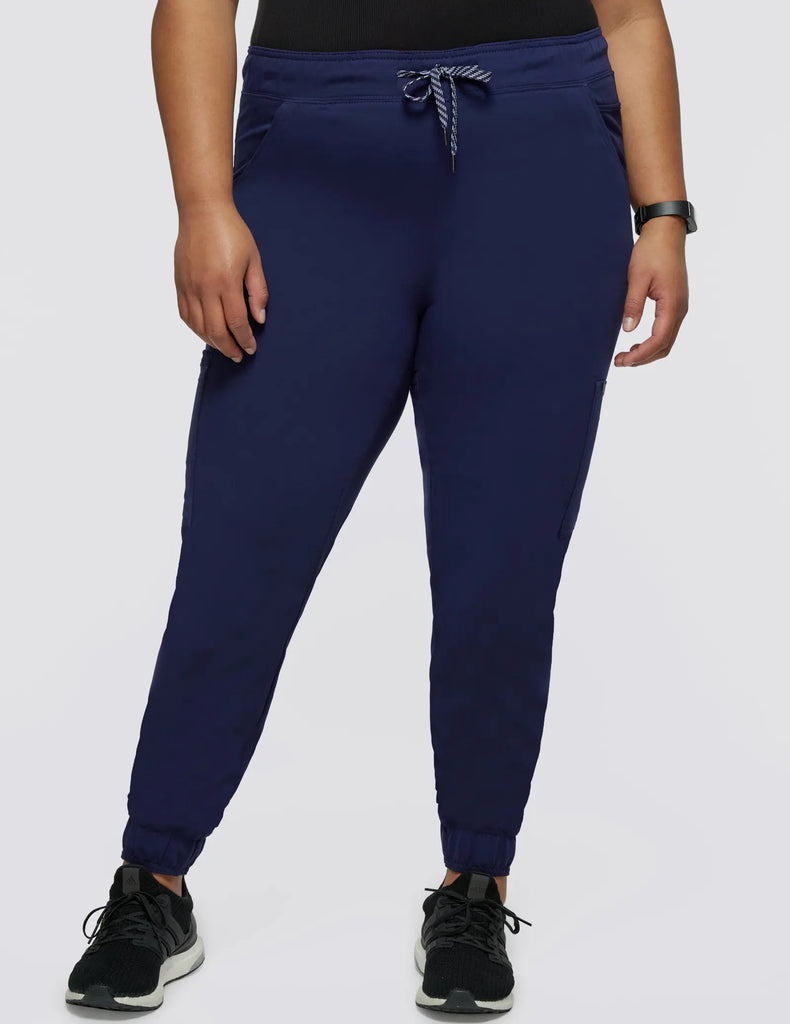 Jaanuu Scrubs Women's Mesh-Enhanced Scrub Jogger Navy | scrub-supply.com