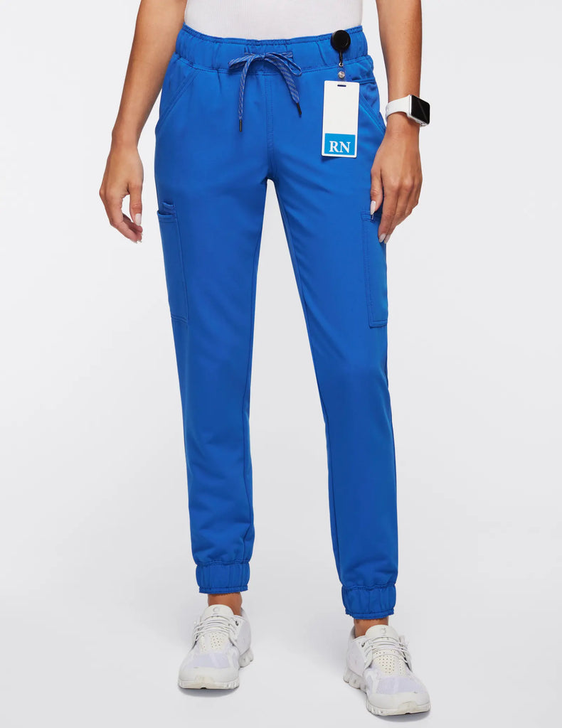 Jaanuu Scrubs Women's Mesh-Enhanced Scrub Jogger Royal Blue | scrub-supply.com