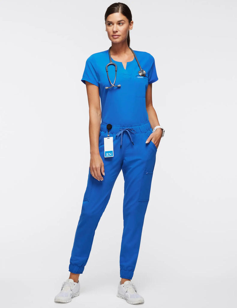 Jaanuu Scrubs Women's Mesh-Enhanced Scrub Jogger Royal Blue | scrub-supply.com