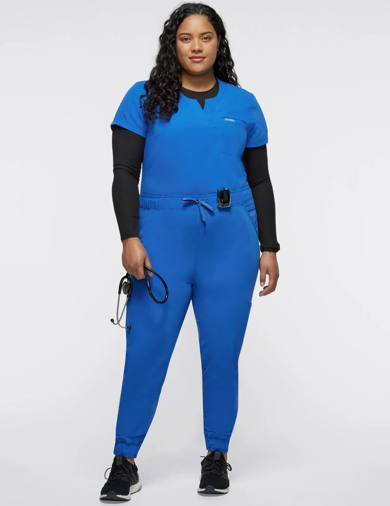 Jaanuu Scrubs Women's Mesh-Enhanced Scrub Jogger Royal Blue | scrub-supply.com