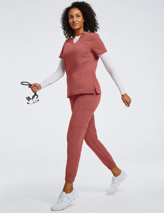 Jaanuu Scrubs Women's Mesh-Enhanced Scrub Jogger Spice | scrub-supply.com