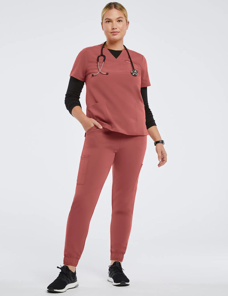 Jaanuu Scrubs Women's Mesh-Enhanced Scrub Jogger Spice | scrub-supply.com