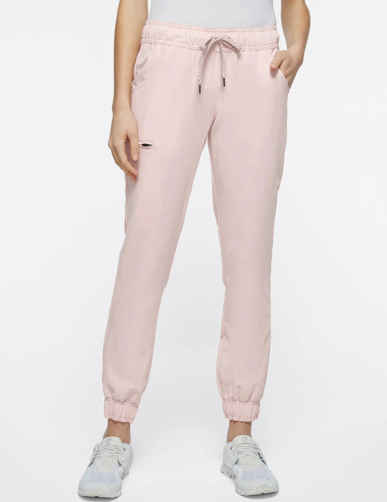 Jaanuu Scrubs Women's 5-Pocket Skinny Scrub Jogger Blushing Pink | scrub-supply.com