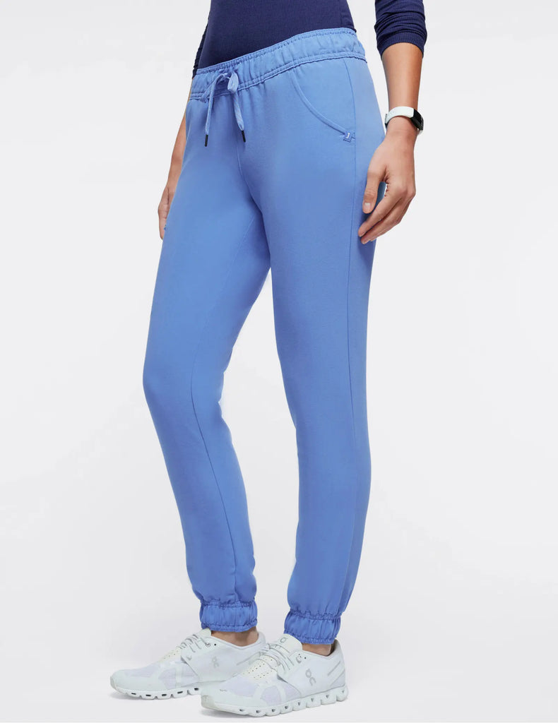 Jaanuu Scrubs Women's 5-Pocket Skinny Scrub Jogger Ceil Blue | scrub-supply.com