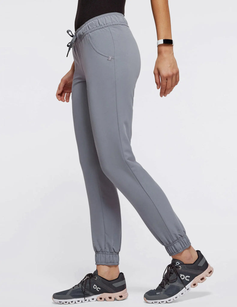 Jaanuu Scrubs Women's 5-Pocket Skinny Scrub Jogger Gray | scrub-supply.com