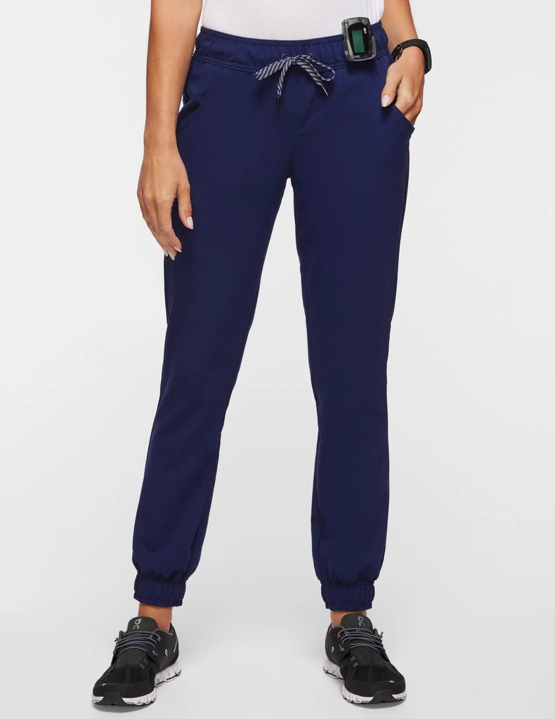 Jaanuu Scrubs Women's 5-Pocket Skinny Scrub Jogger Navy | scrub-supply.com