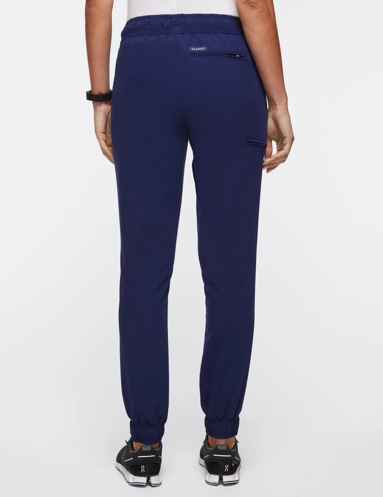 Jaanuu Scrubs Women's 5-Pocket Skinny Scrub Jogger Navy | scrub-supply.com