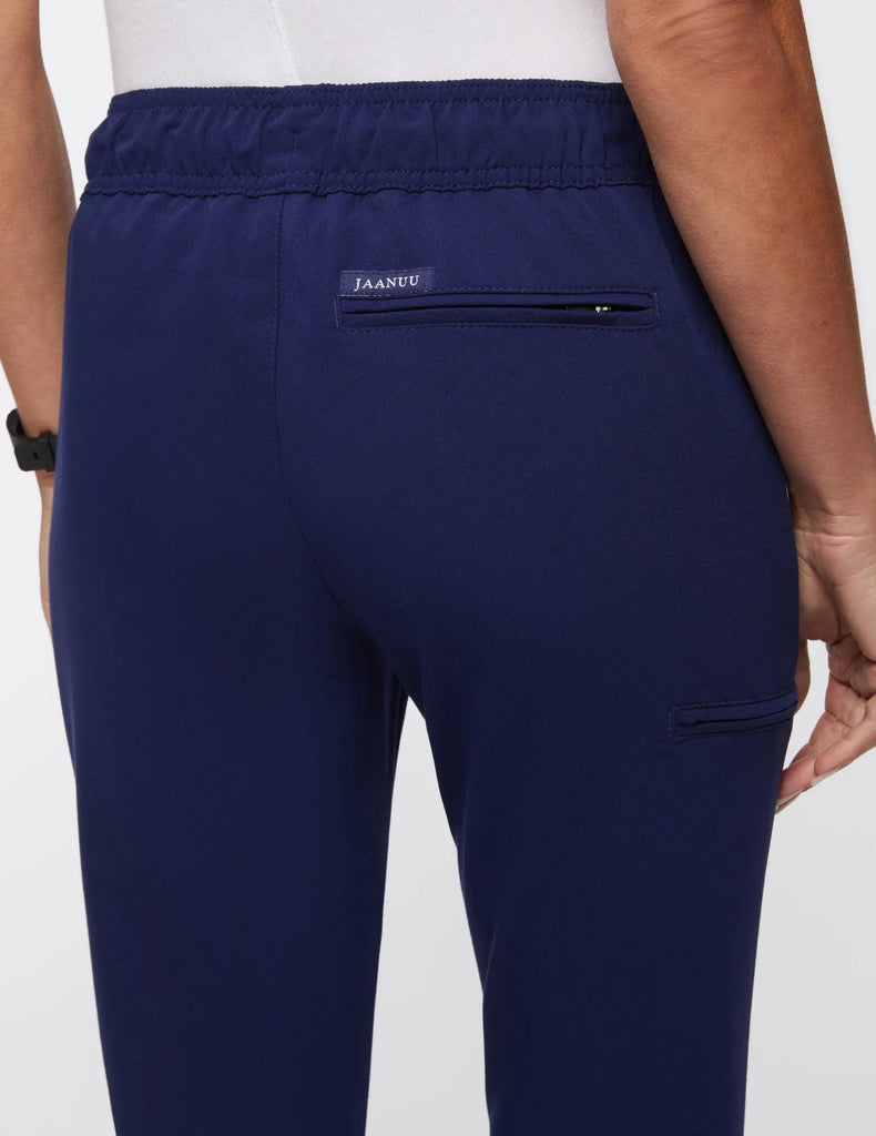 Jaanuu Scrubs Women's 5-Pocket Skinny Scrub Jogger Navy | scrub-supply.com