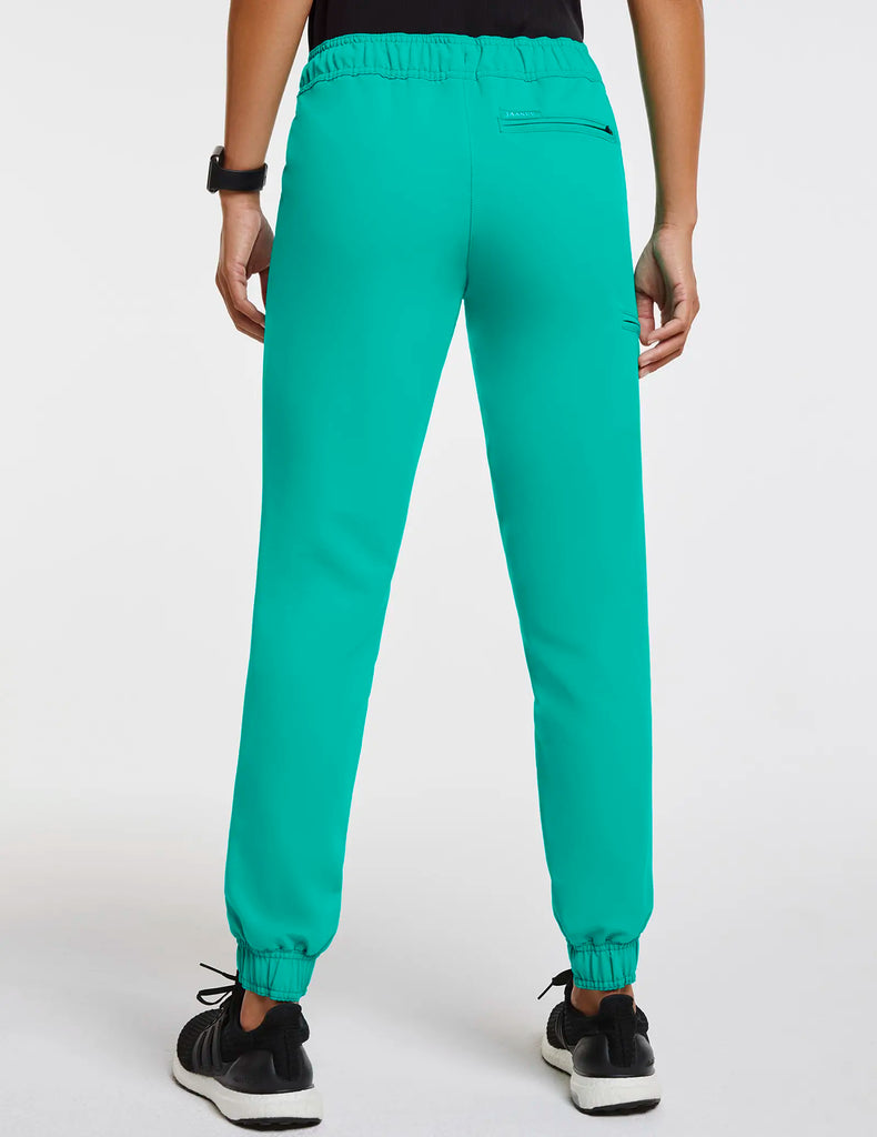 Jaanuu Scrubs Women's 5-Pocket Skinny Scrub Jogger Surgical Green | scrub-supply.com