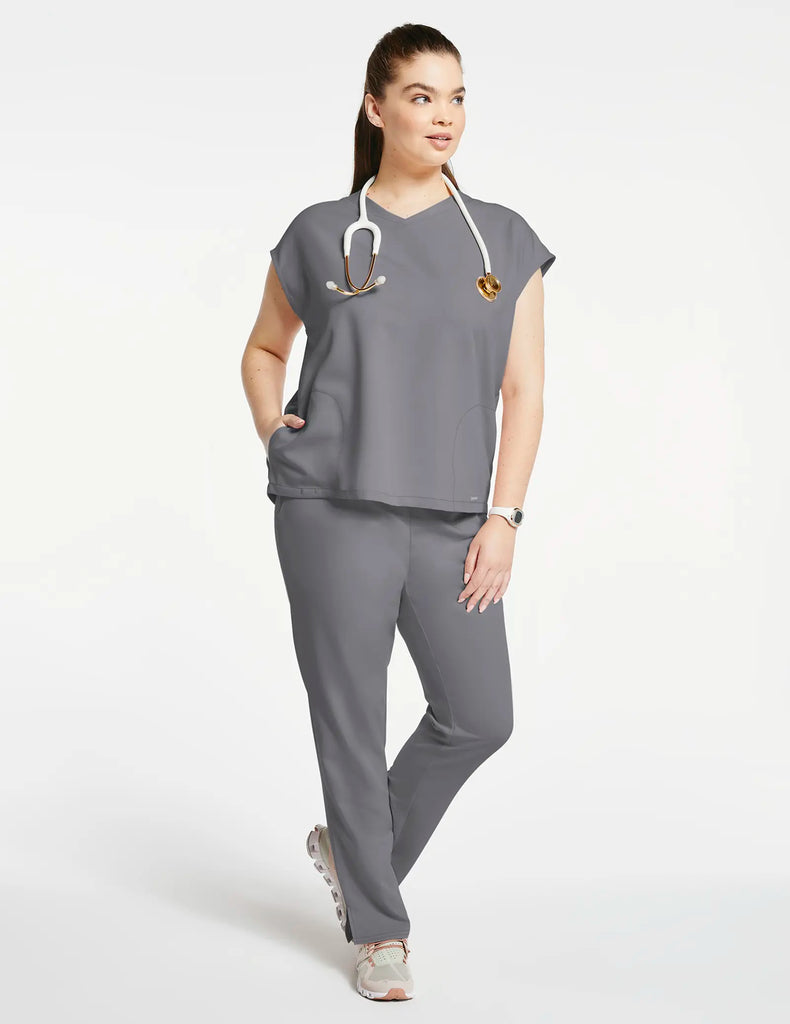 Jaanuu Scrubs Women's Classic Scrub Pant Gray | scrub-supply.com