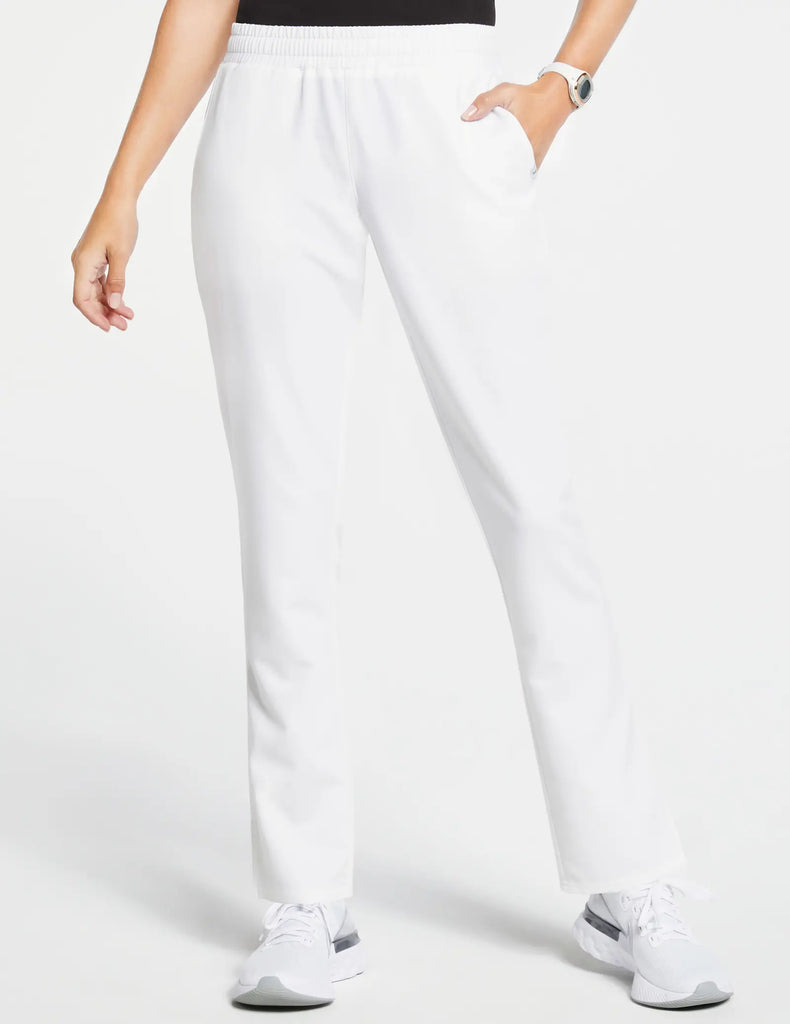 Jaanuu Scrubs Women's Classic Scrub Pant White | scrub-supply.com