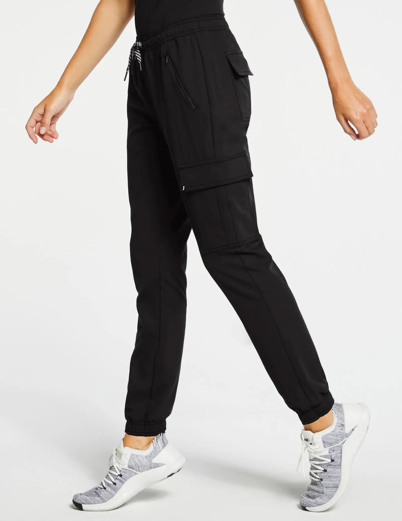 Jaanuu Scrubs Women's Essential Scrub Jogger Black | scrub-supply.com