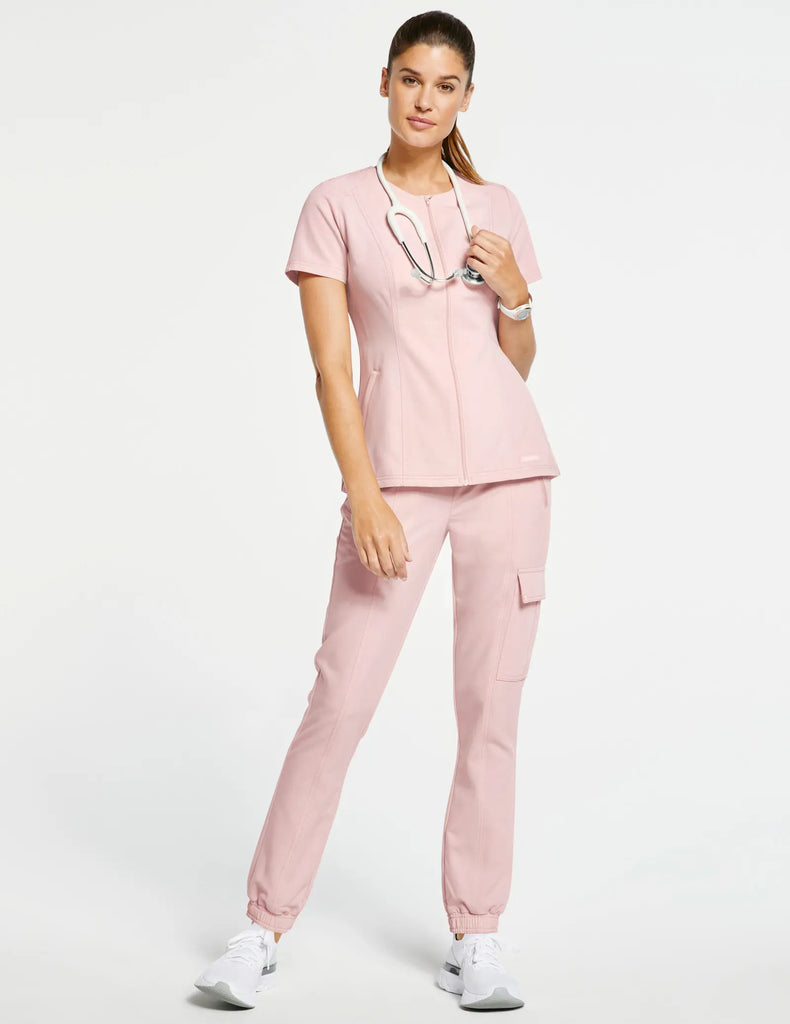 Jaanuu Scrubs Women's Essential Scrub Jogger Blushing Pink | scrub-supply.com