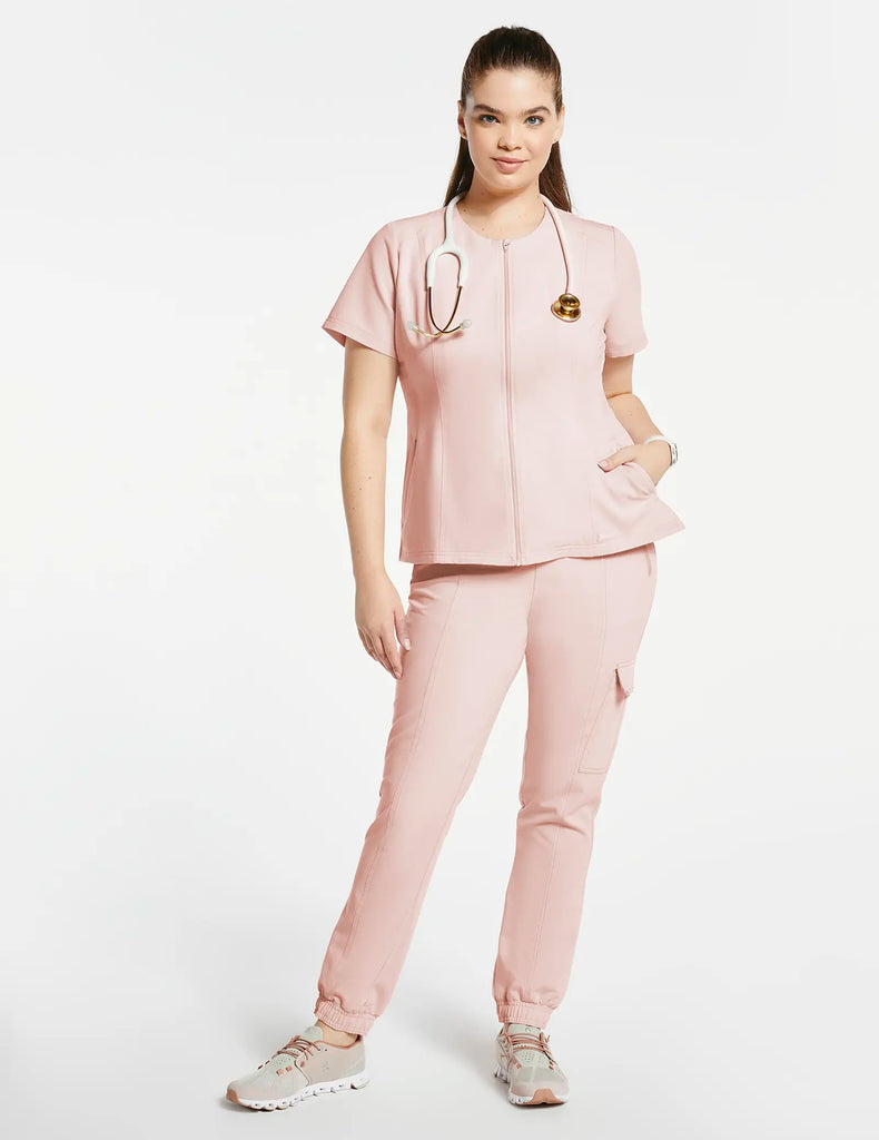 Jaanuu Scrubs Women's Essential Scrub Jogger Blushing Pink | scrub-supply.com