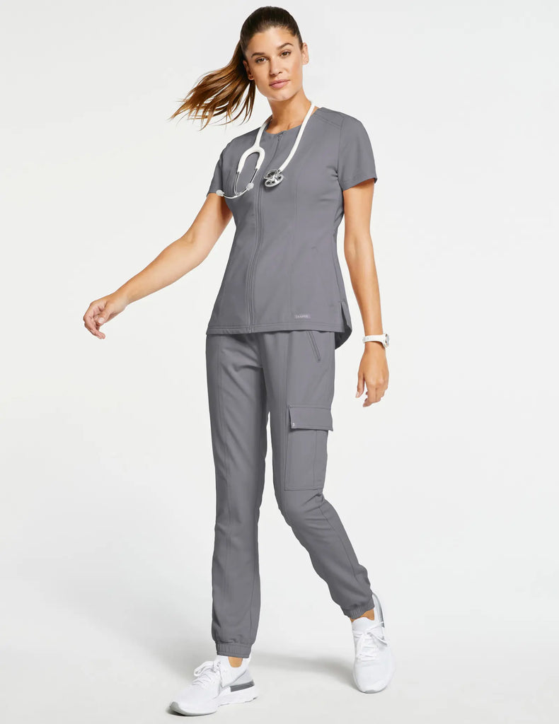 Jaanuu Scrubs Women's Essential Scrub Jogger Gray | scrub-supply.com