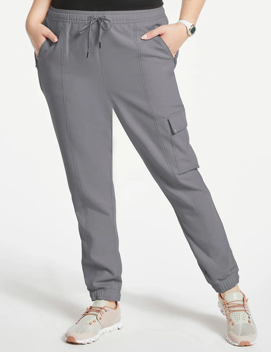 Jaanuu Scrubs Women's Essential Scrub Jogger Gray | scrub-supply.com
