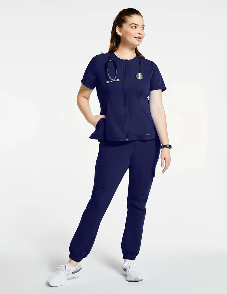 Jaanuu Scrubs Women's Essential Scrub Jogger Navy | scrub-supply.com