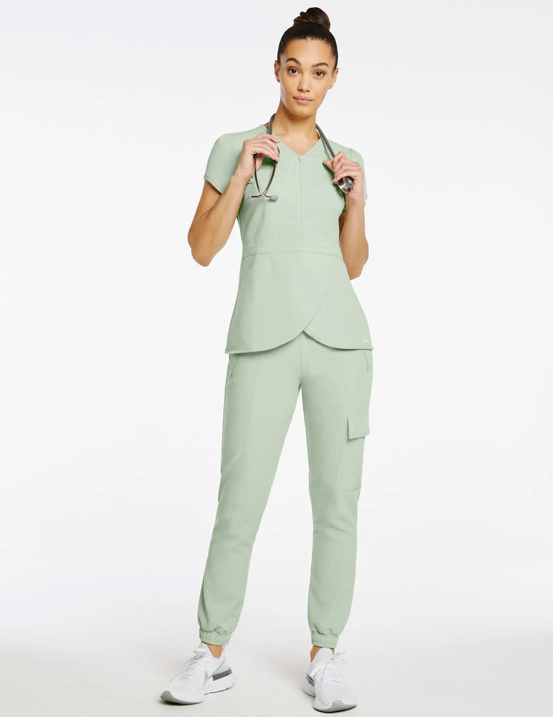 Jaanuu Scrubs Women's Essential Scrub Jogger Sage | scrub-supply.com