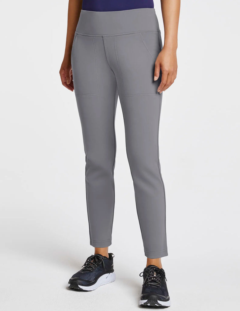 Jaanuu Scrubs Women's 7/8 Yoga Scrub Pant Gray | scrub-supply.com