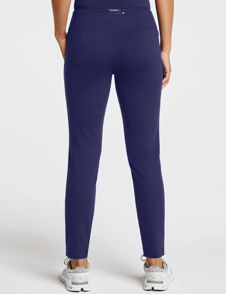 Jaanuu Scrubs Women's 7/8 Yoga Scrub Pant Navy | scrub-supply.com