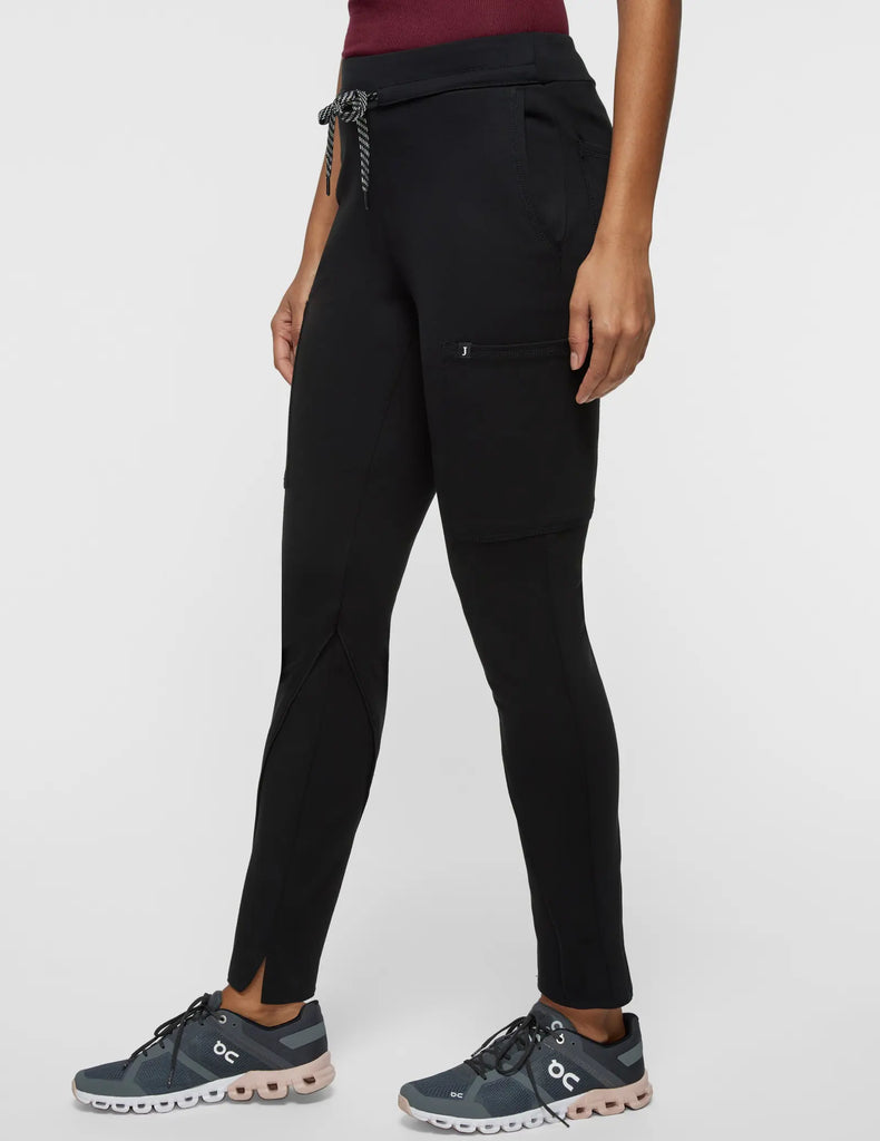 Jaanuu Scrubs Women's Cargo Scrub Pant Black | scrub-supply.com