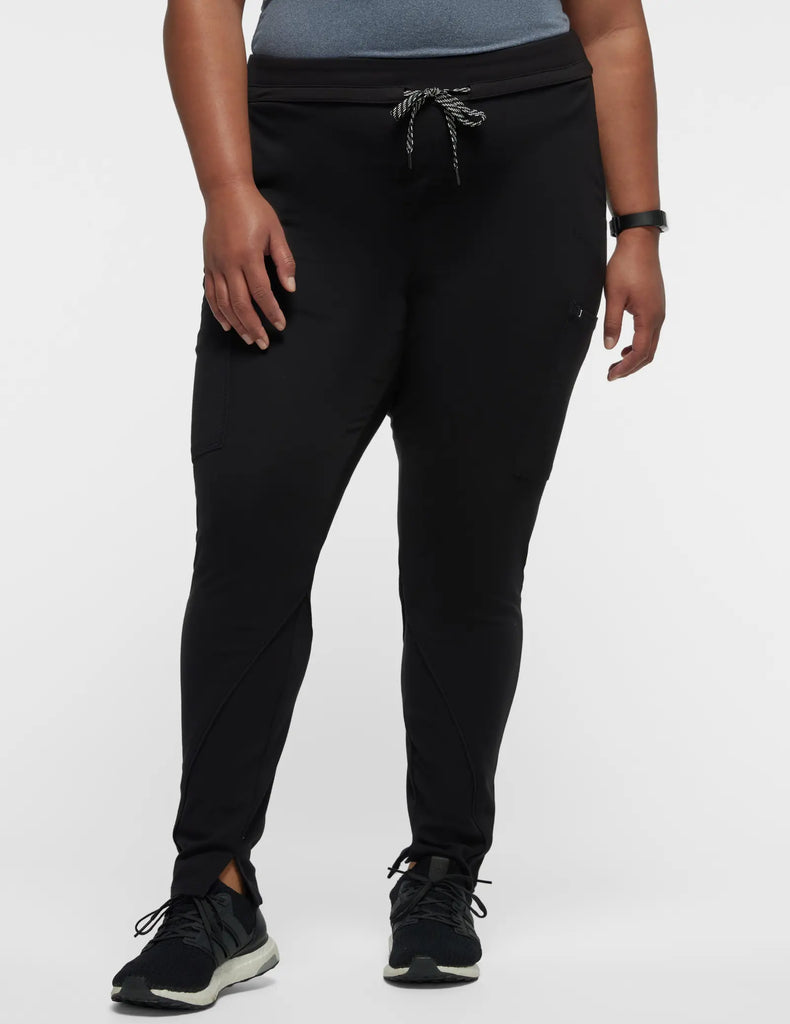 Jaanuu Scrubs Women's Cargo Scrub Pant Black | scrub-supply.com