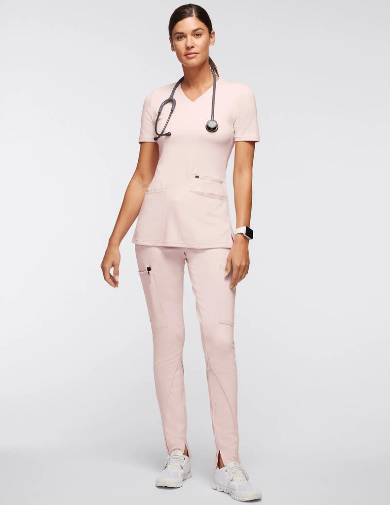 Jaanuu Scrubs Women's Cargo Scrub Pant Blushing Pink | scrub-supply.com