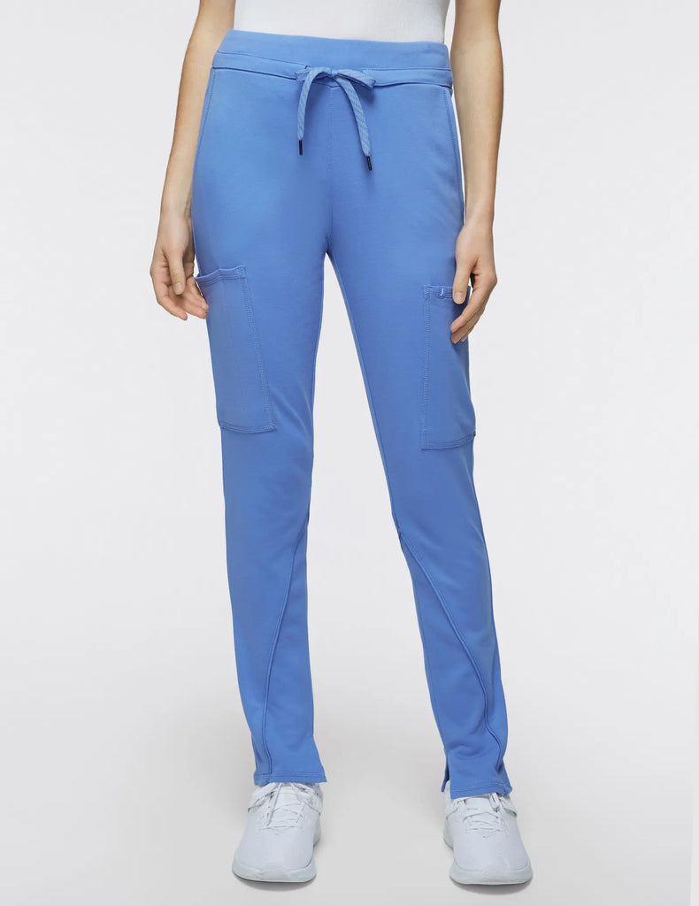 Jaanuu Scrubs Women's Cargo Scrub Pant Ceil Blue | scrub-supply.com