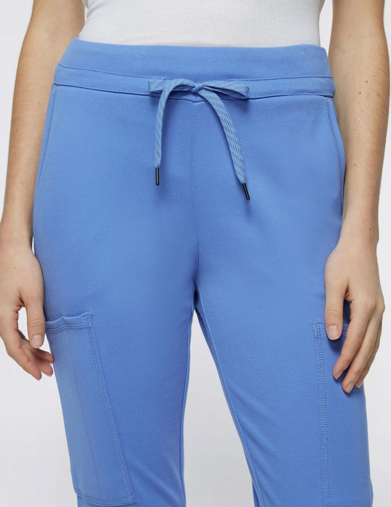 Jaanuu Scrubs Women's Cargo Scrub Pant Ceil Blue | scrub-supply.com