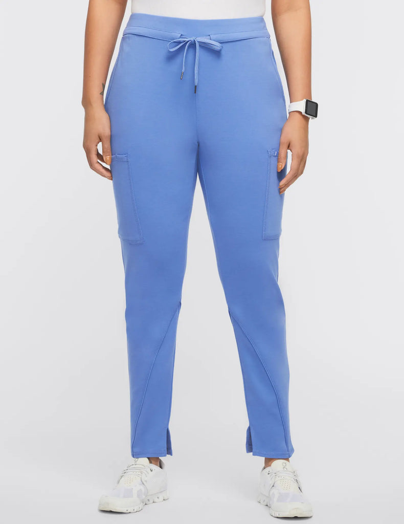 Jaanuu Scrubs Women's Cargo Scrub Pant Ceil Blue | scrub-supply.com