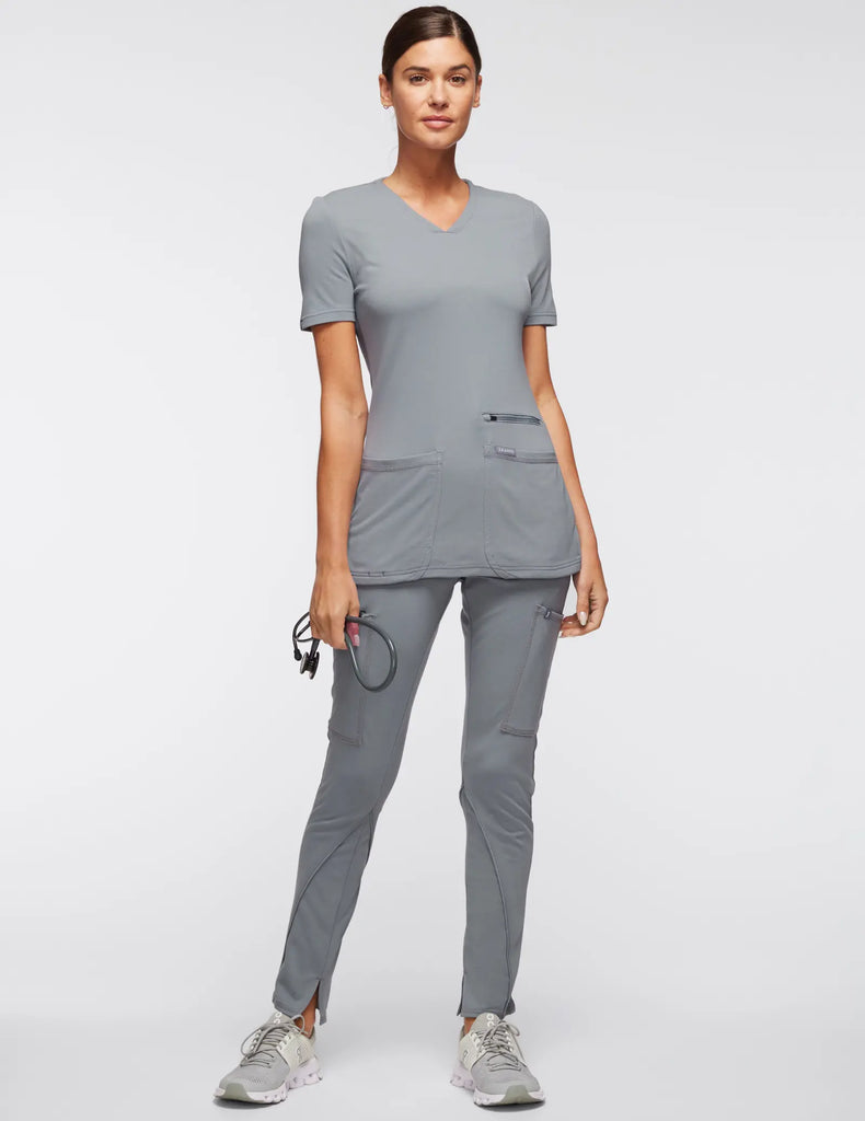 Jaanuu Scrubs Women's Cargo Scrub Pant Gray | scrub-supply.com