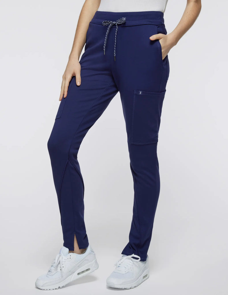 Jaanuu Scrubs Women's Cargo Scrub Pant Navy | scrub-supply.com