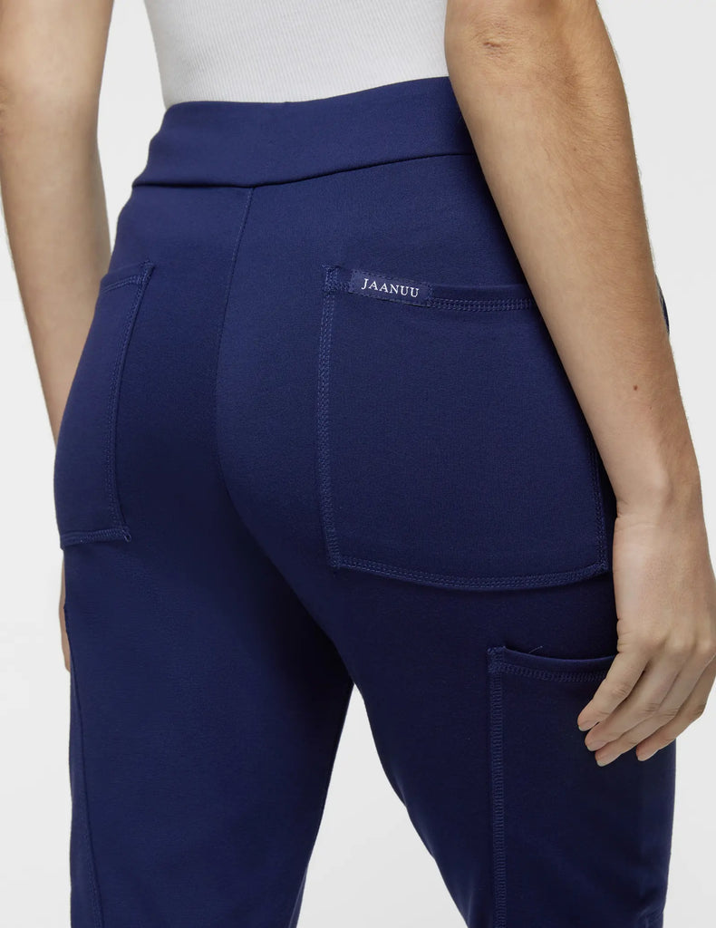 Jaanuu Scrubs Women's Cargo Scrub Pant Navy | scrub-supply.com