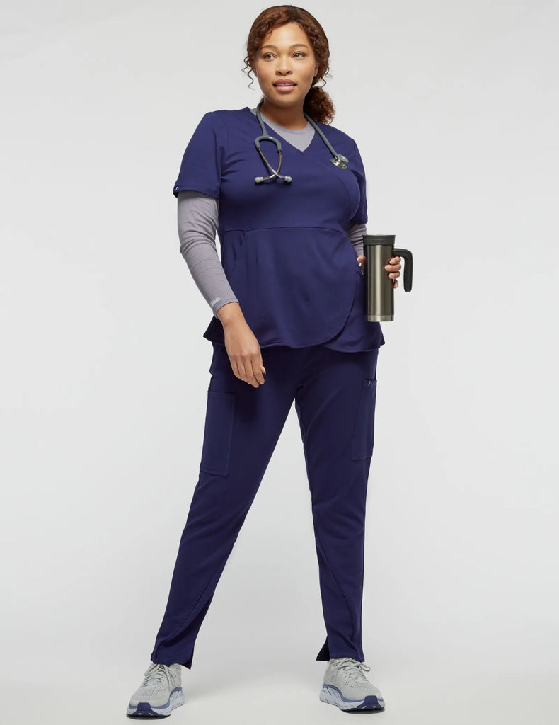 Jaanuu Scrubs Women's Cargo Scrub Pant Navy | scrub-supply.com