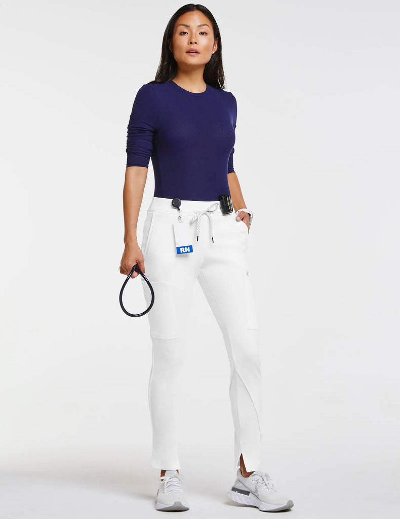 Jaanuu Scrubs Women's Cargo Scrub Pant White | scrub-supply.com