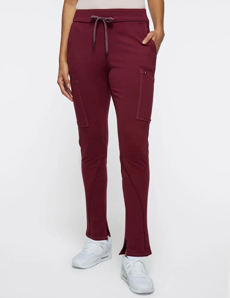 Jaanuu Scrubs Women's Cargo Scrub Pant Wine | scrub-supply.com