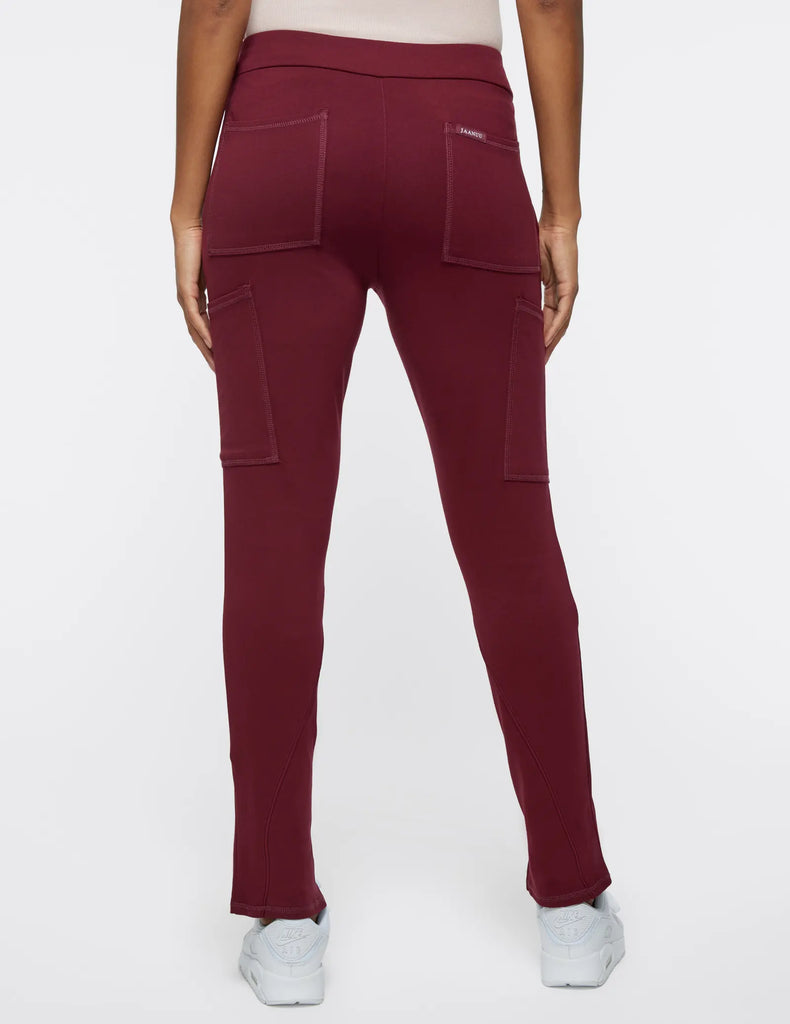 Jaanuu Scrubs Women's Cargo Scrub Pant Wine | scrub-supply.com