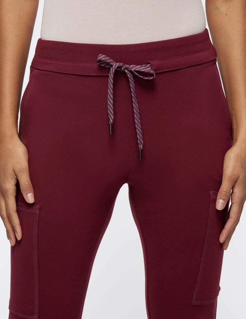 Jaanuu Scrubs Women's Cargo Scrub Pant Wine | scrub-supply.com