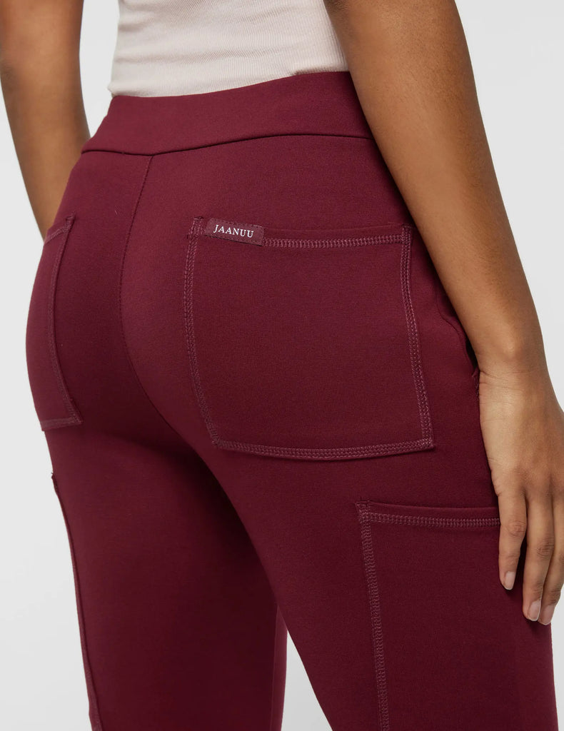 Jaanuu Scrubs Women's Cargo Scrub Pant Wine | scrub-supply.com