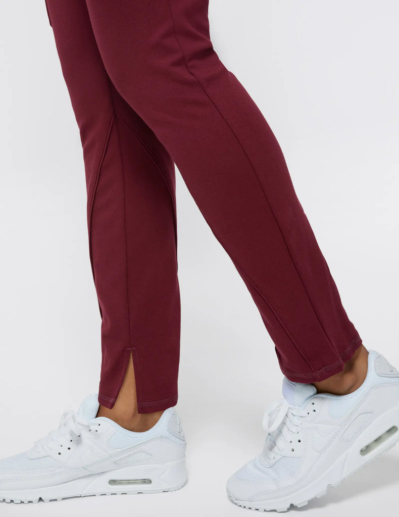 Jaanuu Scrubs Women's Cargo Scrub Pant Wine | scrub-supply.com