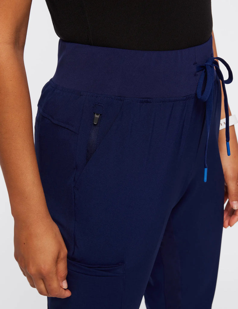 Jaanuu Scrubs Women's All-Day Performance Scrub Jogger Navy | scrub-supply.com