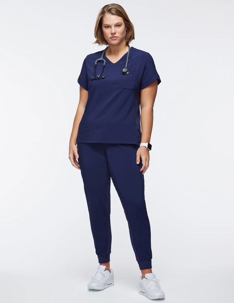 Jaanuu Scrubs Women's All-Day Performance Scrub Jogger Navy | scrub-supply.com