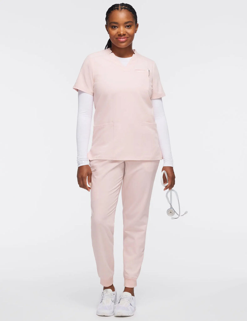 Jaanuu Scrubs Women's 5-Pocket Classic Scrub Jogger Blushing Pink | scrub-supply.com