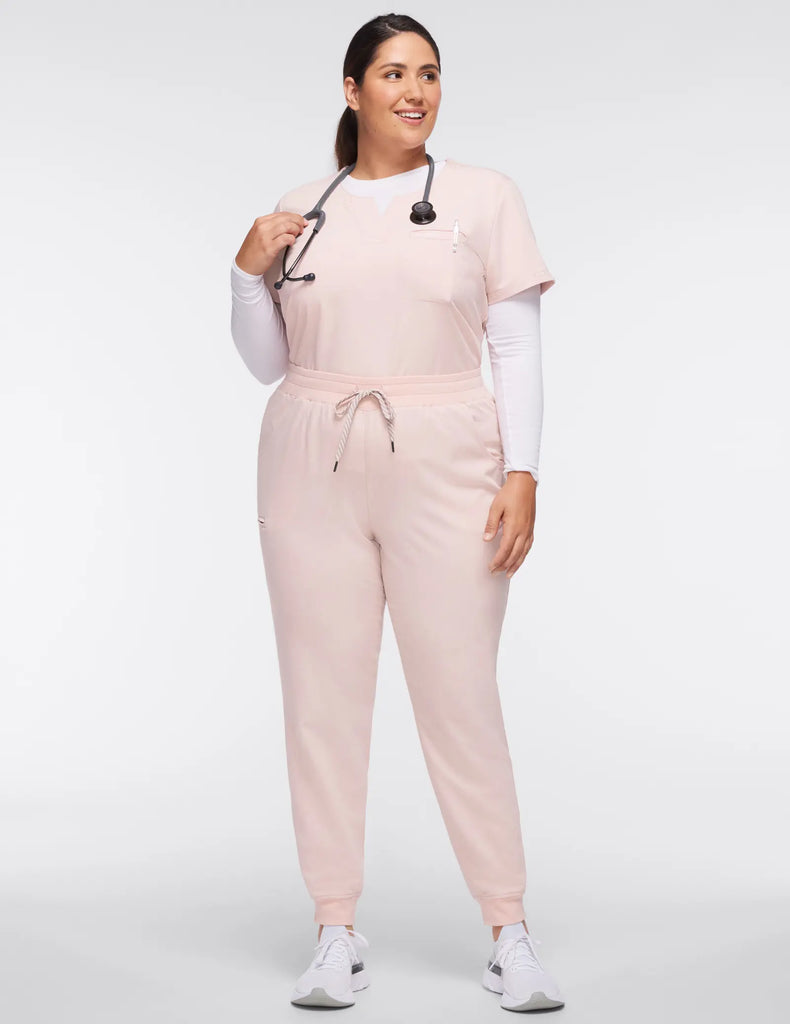 Jaanuu Scrubs Women's 5-Pocket Classic Scrub Jogger Blushing Pink | scrub-supply.com