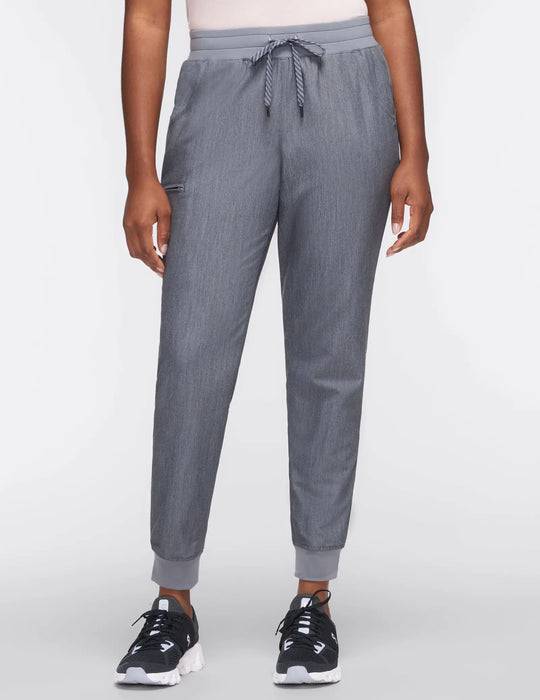 Jaanuu Scrubs Women's 5-Pocket Classic Scrub Jogger Heather Gray | scrub-supply.com