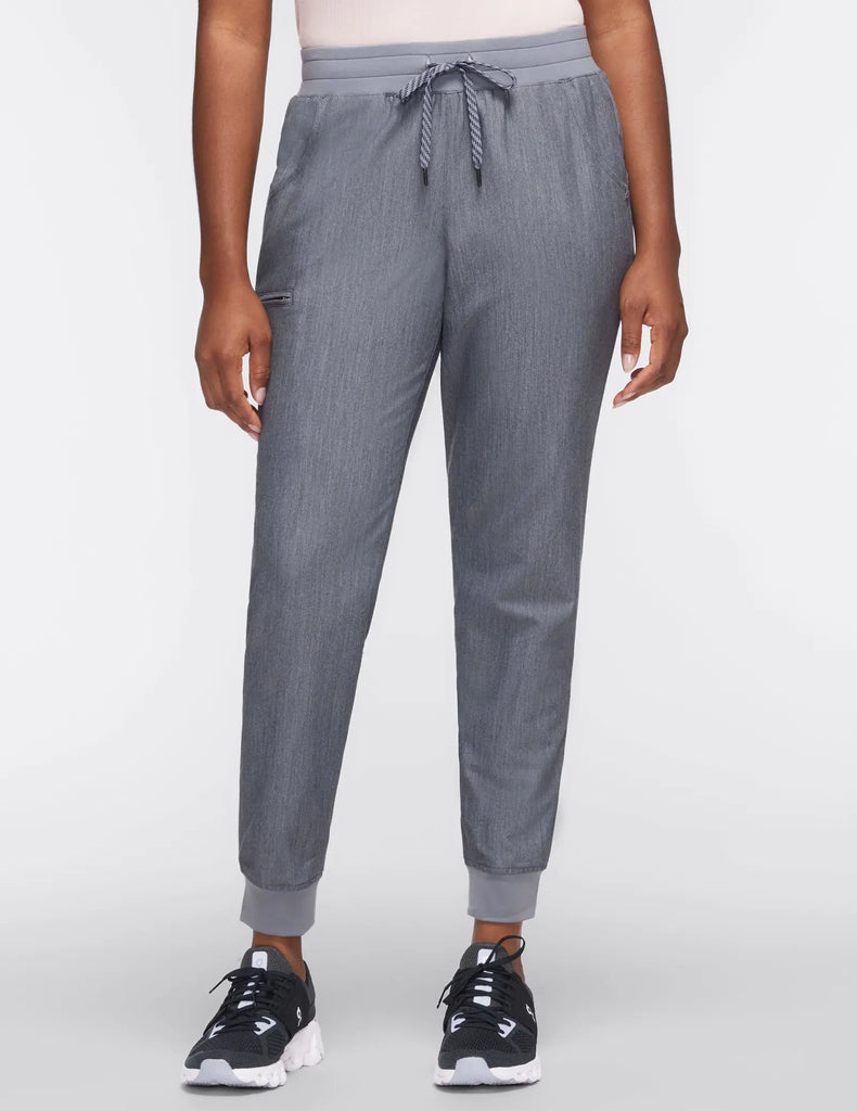 Jaanuu Scrubs Women's 5-Pocket Classic Scrub Jogger Heather Gray | scrub-supply.com